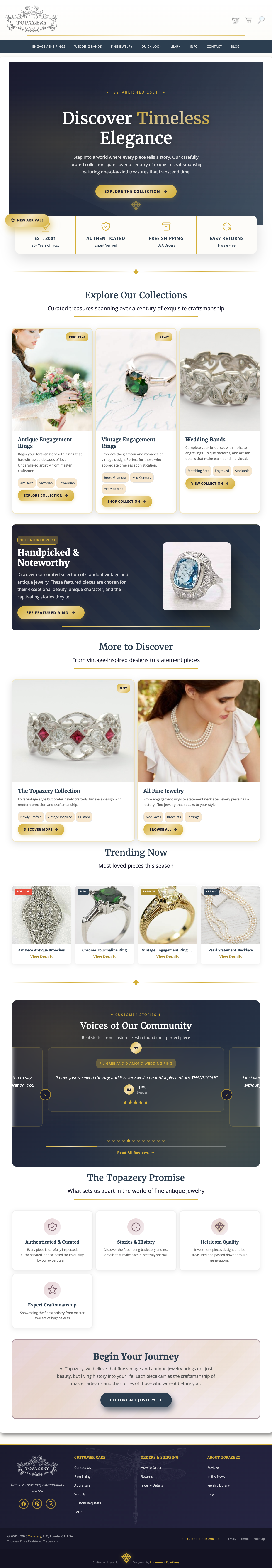 Topazery: Luxury Commerce Overhaul